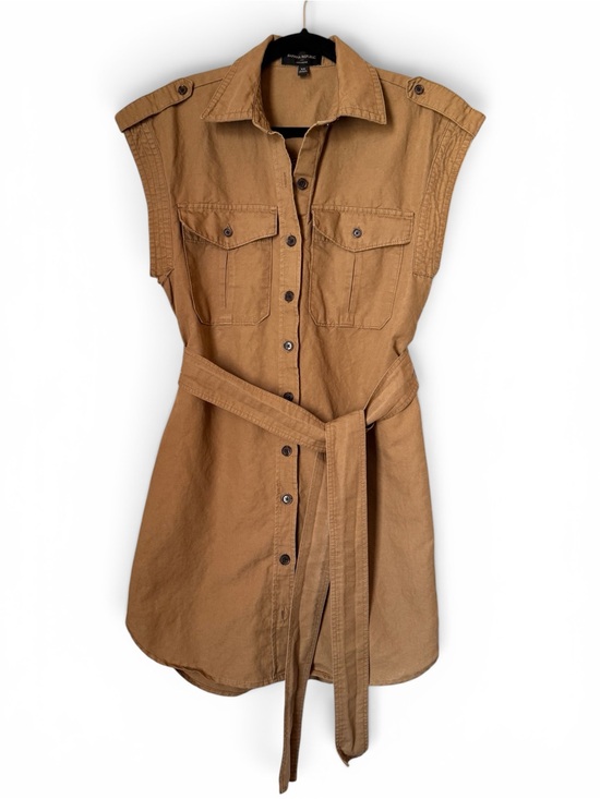 Banana Republic Dresses & Skirts - Banana Republic Linen Blend Utility Shirt Dress Belted Camel XS Safari